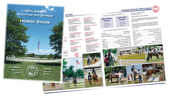 bath fire department horse show program designed and typeset by creative images graphic design