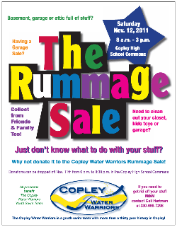 copley water warriors rummage sale